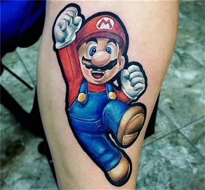 Mario Bross tetoválás készítette: @ nacho_serrano_2012 Argentínából, #sparkca...