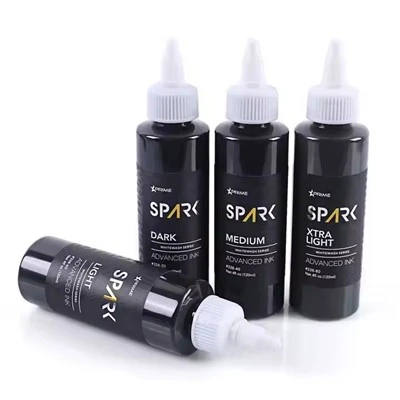 Szikrázó gyár egyedi 4oz 120 ml fehér mosás csodálatos festék pigment test bőr hármas fekete tinta pillangó tetoválás