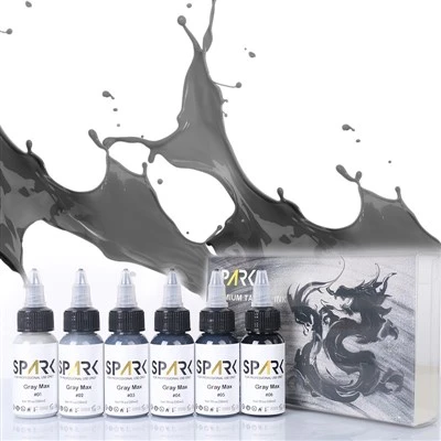 Professzionális prémium bio 30 ml-es (1oz) üvegenként szürke tetováló tinta készlet tetováláshoz és testfestéshez