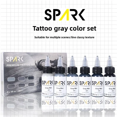 Professzionális szikra szürke tetoválás tinta szett 30 ml/1oz organikus folyékony pigmentkészlet művész egyedi állandó smink tinta