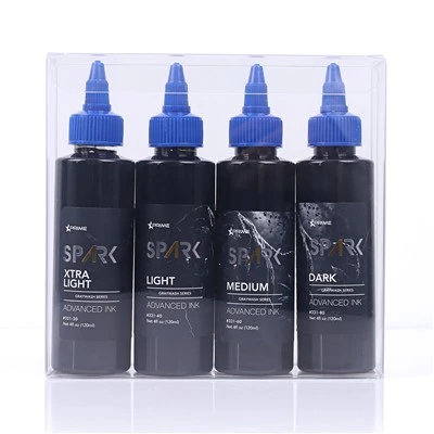 Spark legújabb 4oz*4 szürke mosás beállított vízálló ideiglenes tetoválás tinta