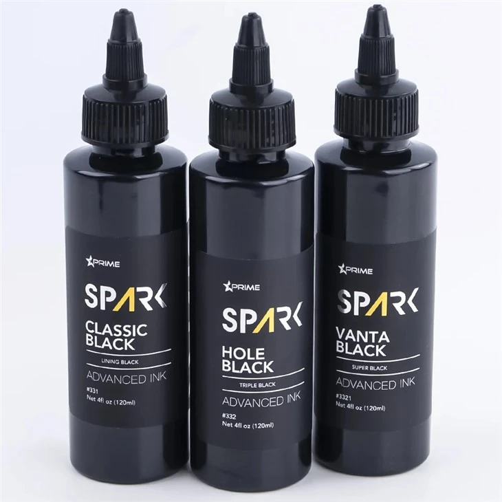 Spark Permanent 3 sorozatú klasszikus fekete/lyuk fekete/Vanta fekete egyedi modell mély fekete tetoválás tinta tetováláshoz