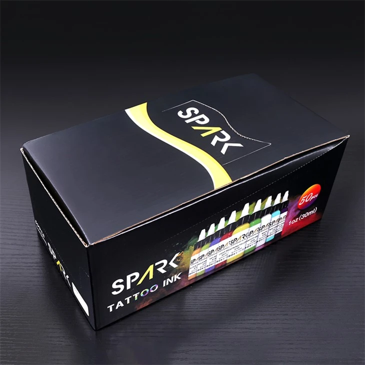 50 színes készlet Spark tetováló tintakészlet Professzionális tetováló tinta színű