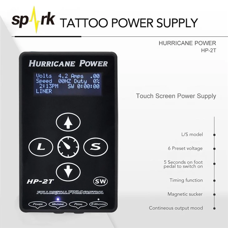 Elektromos tápegység Tattoo Digital Hurricane Tattoo tápegységek