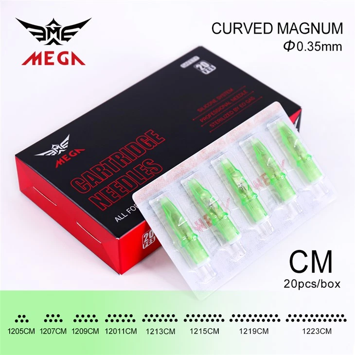 Mega Magnum tetoválás patronok 0,3mm & 0,35mm Shader patron tű