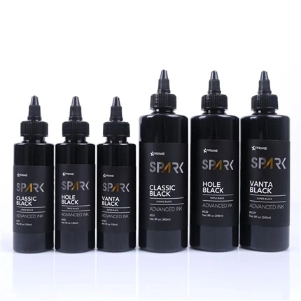 4OZ 8OZ Bélés fekete hármas fekete Super Black Spark Tattoo Ink Tattoo Ink Black