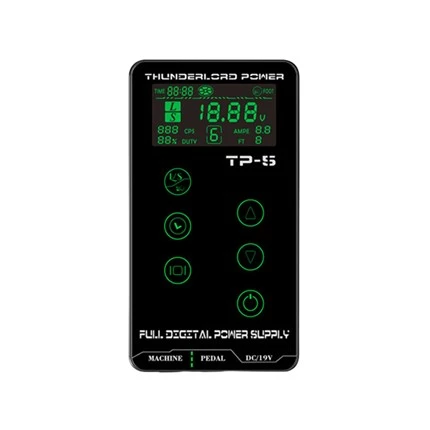 Tekercses és forgó tetoválógépekhez LCD tetováló kellékek Mini tápegység tetoválásokhoz