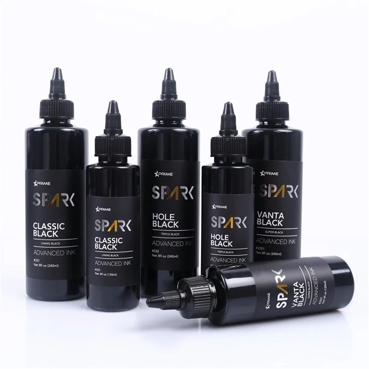 Super Black 8OZ Black Ink Series Vanta Black Spark Tattoo Ink Tetováló tintakészlet