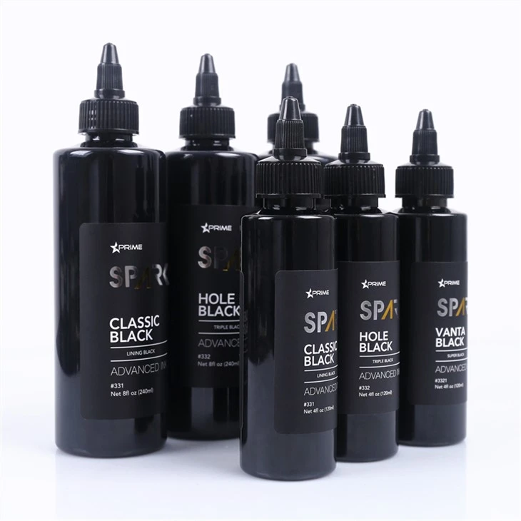 Triple Black 8OZ Hole Black Black Ink Series Spark Tattoo Ink Tetováló tintakészlet