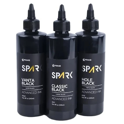 Tetováló tinta 8 Oz Super Black Black Ink Series Vanta Black Spark Tattoo Ink Tetováló tintakészlet