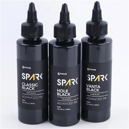 Tetováló tinta tömegben 8OZ fekete tinta sorozat Hole Black Triple Black Spark tetováló tinta ólommentes tetováló tinta