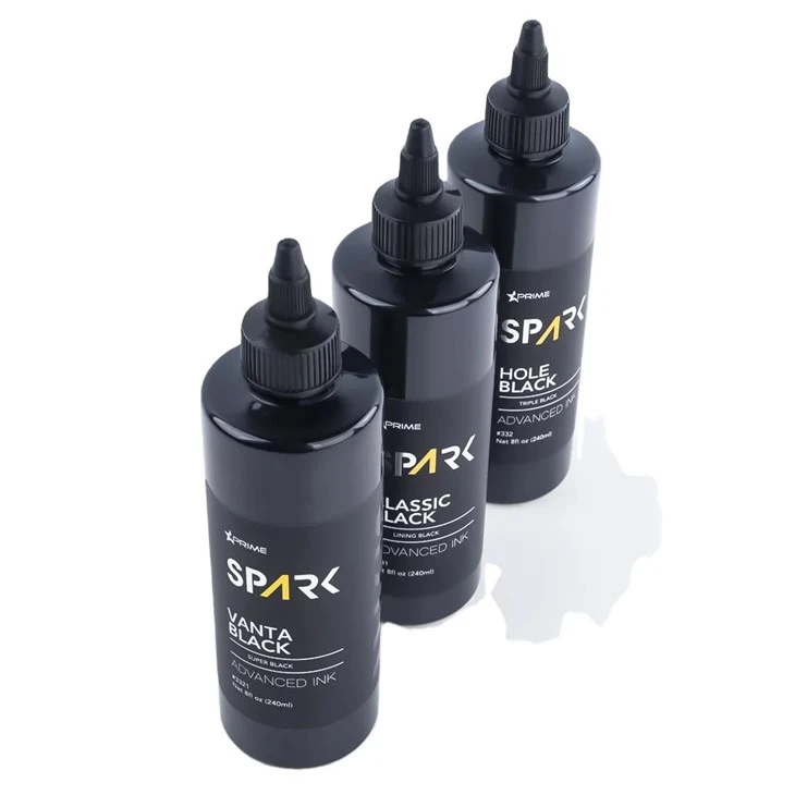 Vanta Black 8OZ 4OZ Super Black Ink Series Spark Tattoo Ink Tetováló tintakészlet Professzionális